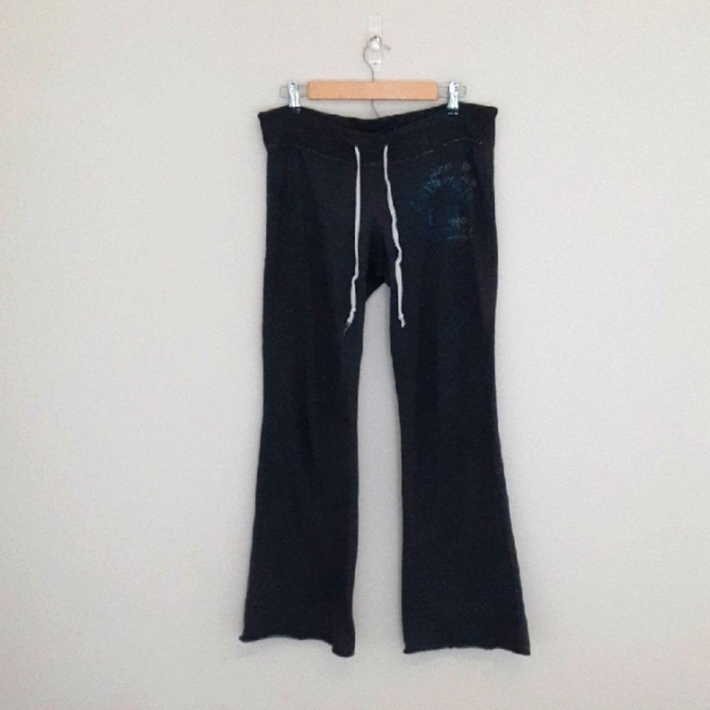 American Eagle Outfitters Black Flared Track Pants
